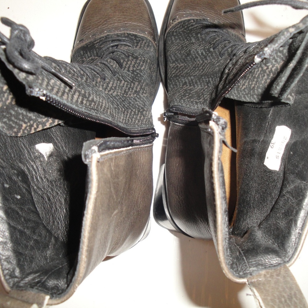 Naot Gray/Patterned Leather Combat Boot - image 5